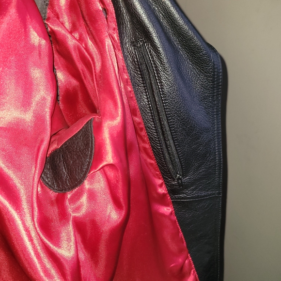 Harley-Davidson Black Leather Jacket with Red Fringe - Picture 13 of 14